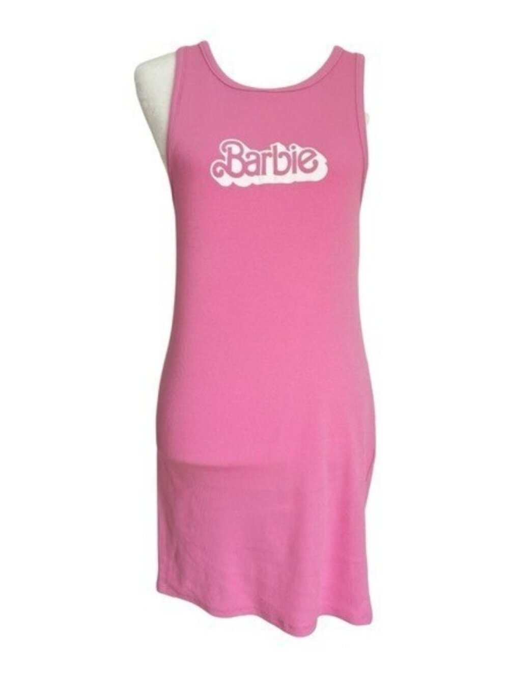 NWT Primark Barbie Pink Ribbed Mini Dress Size M